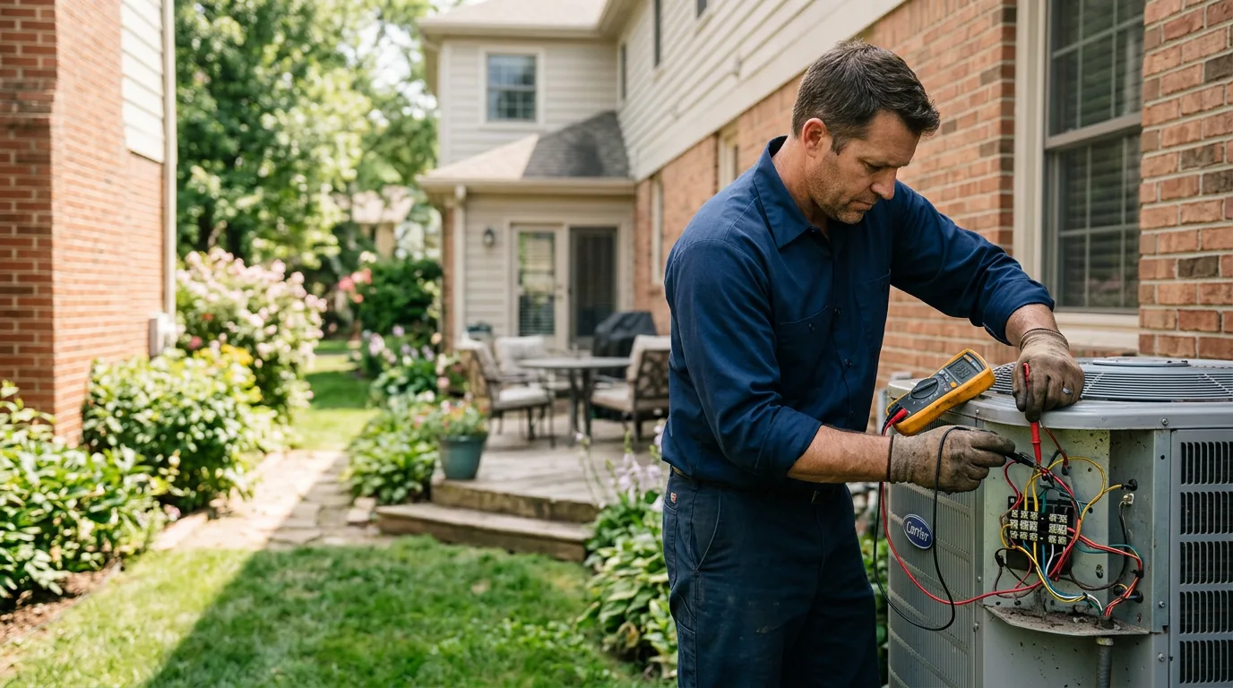 HVAC technician working near Antes Fort, PA